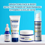 Buy DERMDOC Combo Kit for Face & Body Glow | niacinamide serum, brightening face wash, brightening body cream, kojic acid night cream | pack of 4 | festive glow kit Combo of 4 - Purplle
