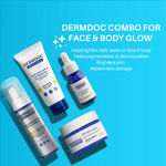Buy DERMDOC Combo Kit for Face & Body Glow | niacinamide serum, brightening face wash, brightening body cream, kojic acid night cream | pack of 4 | festive glow kit Combo of 4 - Purplle
