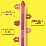 Buy NY Bae 5 IN 1 Lipstacks Duo | Happy Hues x Nude Moods Lip Stacks | 10 IN 1 Lip Crayon Combo | Pink, Red, Brown, Maroon, Nude Lipsticks | Multi Use: Blush, Eyeshadow, Bronzer, Lip & Cheek Tint | Lip Kit (6.5 gm*2) Combo of 2 - Purplle