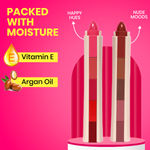 Buy NY Bae 5 IN 1 Lipstacks Duo | Happy Hues x Nude Moods Lip Stacks | 10 IN 1 Lip Crayon Combo | Pink, Red, Brown, Maroon, Nude Lipsticks | Multi Use: Blush, Eyeshadow, Bronzer, Lip & Cheek Tint | Lip Kit (6.5 gm*2) Combo of 2 - Purplle