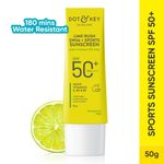 Buy Dot & Key Lime Rush Swim + Sports Sunscreen SPF 50+, PA++++ with 180 mins water resistant | Sports Sunscreen with Multivitamins E, B3 & B5 | Suitable for All Skin Types, prevents tanning & sweat resistant | 50 gm - Purplle