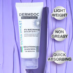 Buy DERMDOC SPF 50 4% Niacinamide Ultra Violet Brightening Sunscreen (60 gm) | PA+++ | Sunblock I Sunscreen for Oily Skin I UV Protection I Shine Free Formula - Purplle