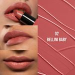 Buy Staze 9to9 Creme De La Matte Lipstick | Intense Color Payoff | Weightless Silky Formula | 12-Hour Stay | Non-Drying | 02 Bellini Baby | 4.2 gm - Purplle
