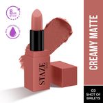 Buy Staze 9to9 Creme De La Matte Lipstick | Intense Color Payoff | Weightless Silky Formula | 12-Hour Stay | Non-Drying | 03 Shot of Baileys | 4.2 gm - Purplle