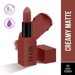 Buy Staze 9to9 Creme De La Matte Lipstick | Intense Color Payoff | Weightless Silky Formula | 12-Hour Stay | Non-Drying | 07 Hot Toddy | 4.2 gm - Purplle