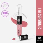 Buy Staze 9to9 Gloss Lock 2-in-1 Liquid Lipstick | Color-locking Gloss | Ultra-pigmented Lipstick | 01 I'm Cute | 7 gm - Purplle