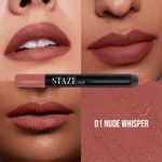 Buy Staze 9to9 Pout On Matte + Smudgeproof Lip Crayon | Non-Drying & Transferproof | Pigmented Matte Finish | 12-Hour Stay | Lightweight | 01 Nude Whisper | 3.5 gm - Purplle