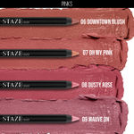 Buy Staze 9to9 Pout On Matte + Smudgeproof Lip Crayon | Non-Drying & Transferproof | Pigmented Matte Finish | 12-Hour Stay | Lightweight | 03 Nude Beach | 3.5 gm - Purplle