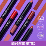 Buy Staze 9to9 Pout On Matte + Smudgeproof Lip Crayon | Non-Drying & Transferproof | Pigmented Matte Finish | 12-Hour Stay | Lightweight | 03 Nude Beach | 3.5 gm - Purplle