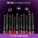 Buy Staze 9to9 Pout On Matte + Smudgeproof Lip Crayon | Non-Drying & Transferproof | Pigmented Matte Finish | 12-Hour Stay | Lightweight | 07 Oh My Pink | 3.5 gm - Purplle