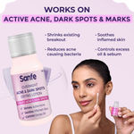 Buy Sanfe Overnight Acne & Dark Spots Drying Lotion | Salicylic Acid, Zinc Oxide, Glycerine | Fast-Acting Acne, Dark Spots, Blackheads & Whiteheads Remover | Controls excess oil, soothes inflamed skin | Shrinks active acne overnight | 10 ml - Purplle
