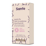 Buy Sanfe Quick Fix Hair & Eyerbrow Touch Up Kit - Black | Helps Cover Grey Roots, Bald Spots Instantly, Highly Pigmented, Fuller and Denser, Long-Lasting & Matte Finish, Super-Fine Powder for Flawless Application 1 pc - Purplle