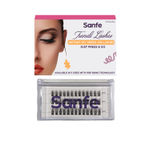 Buy Sanfe Instant DIY Press On Lashes | False Eyelashes, Lash Clusters, Natural | Multiple Sizes, Includes 39 clusters, 3 sizes | No Glue Needed, Contact Lens Friendly, Easy to Apply , Reusable Strip Lashes 3 Pairs - Purplle
