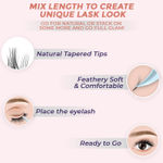 Buy Sanfe Instant DIY Press On Lashes | False Eyelashes, Lash Clusters, Natural | Multiple Sizes, Includes 39 clusters, 3 sizes | No Glue Needed, Contact Lens Friendly, Easy to Apply , Reusable Strip Lashes 3 Pairs - Purplle