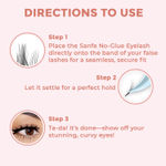 Buy Sanfe Instant DIY Press On Lashes | False Eyelashes, Lash Clusters, Natural | Multiple Sizes, Includes 39 clusters, 3 sizes | No Glue Needed, Contact Lens Friendly, Easy to Apply , Reusable Strip Lashes 3 Pairs - Purplle