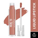 Buy Swiss Beauty Select Here To Stay Liquid Matte Lipstick with Kiss-Proof Formula | Infused with Vitamin E | Non-Transfer , Smudgeproof | 12-18 Hrs Stay 1 Nudist Love 3 ml - Purplle