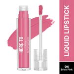 Buy Swiss Beauty Select Here To Stay Liquid Matte Lipstick with Kiss-Proof Formula | Infused with Vitamin E | Non-Transfer , Smudgeproof | 12-18 Hrs Stay 4 Brick Pink 3 ml - Purplle