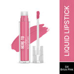 Buy Swiss Beauty Select Here To Stay Liquid Matte Lipstick with Kiss-Proof Formula | Infused with Vitamin E | Non-Transfer , Smudgeproof | 12-18 Hrs Stay 4 Brick Pink 3 ml - Purplle