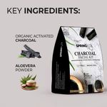 Buy SPRING H2O FRANCE Charcoal Facial Kit 50 gm| 2 in 1 Formula Brightning+Repair | Enriched with Organic Activated Charcoal & Aloevera Powder| Simple 5 Step - Purplle