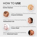 Buy SPRING H2O FRANCE Charcoal Facial Kit 50 gm| 2 in 1 Formula Brightning+Repair | Enriched with Organic Activated Charcoal & Aloevera Powder| Simple 5 Step - Purplle