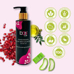 Buy Baes Club Deeply Nourishing & Exfoliating Shower Gel | With Pomogranate, Aloe Vera & Olive Oil | Soft & Smooth Skin | 100% Vegan, Parabens Free & Soap Free | Body Wash for Women & Men - 200 ml - Purplle