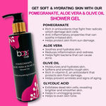 Buy Baes Club Deeply Nourishing & Exfoliating Shower Gel | With Pomogranate, Aloe Vera & Olive Oil | Soft & Smooth Skin | 100% Vegan, Parabens Free & Soap Free | Body Wash for Women & Men - 200 ml - Purplle