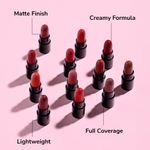 Buy MILA BEAUTE Minis Pout Party Matte Lipstick Fits All Pocket - Set B (12 gm) 12 pcs - Purplle