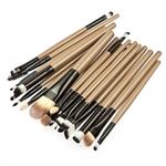 Buy Ronzille Makeup Brush Set Of 20 Pcs Brown (colour may vary) - Purplle