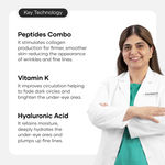 Buy Cureskin Bio-Peptide Under Eye Cream for Dark Circles for Women and Men, Gel based with Hyaluronic Acid & Peptides | Reduce Dark Circles, Puffiness & Wrinkles (15 ml) - Purplle