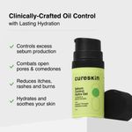 Buy Cureskin Sebum Control Hydra Gel: Hydration & Shine Control for Oily Skin with Aquaxyl, Farnesol, Probiotics Lysate (17 gm) - Purplle