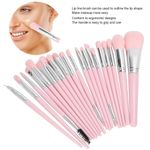 Buy Ronzille Makeup Brush Set Of 20 Pcs Pink - Purplle