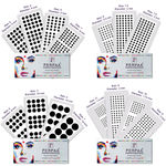 Buy PERPAA Premium Velvet Sticker Kumkum Bindi Box of 15 Flaps (All Sizes , Black) 80 gm - Purplle