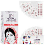 Buy PERPAA Premium Velvet Sticker Kumkum Bindi Box of 15 Flaps (Size 09, Diameter 2 mm, Dark Maroon) 80 gm - Purplle