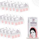 Buy PERPAA Premium Velvet Sticker Kumkum Bindi Box of 15 Flaps (Size 10, Diameter 1.75 mm, Red) 86 gm - Purplle