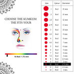 Buy PERPAA Premium Velvet Sticker Kumkum Bindi Box of 15 Flaps (Size 10, Diameter 1.75 mm, Red) 86 gm - Purplle