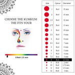 Buy PERPAA Premium Velvet Sticker Kumkum Bindi Box of 15 Flaps (Size 08, Diameter 2.5 mm, Red) 80 gm - Purplle