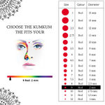 Buy PERPAA Premium Velvet Sticker Kumkum Bindi Box of 15 Flaps (Size 09, Diameter 2mm, Red) 80 gm - Purplle