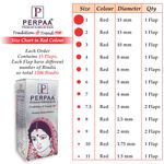 Buy PERPAA Premium Velvet Sticker Kumkum Bindi Box of 15 Flaps with Different Sizes (Red) 80 gm - Purplle