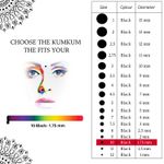 Buy PERPAA Premium Velvet Sticker Kumkum Bindi Box of 15 Flaps (Size 10, Diameter 1.75 mm, Black) 80 gm - Purplle
