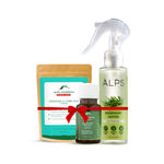 Buy Alps Goodness Rosemary Hair Growth Pro Kit (Pack of 3) | Rosemary & Curry Leaf Powder (50 gm), Rosemary Water (100 ml) & Rosemary Essential Oil (10 ml) | Thick-Long Hair | Face & Hair Mask - Purplle