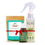 Buy Alps Goodness Rosemary Hair Growth Pro Kit (Pack of 3) | Rosemary & Curry Leaf Powder (50 gm), Rosemary Water (100 ml) & Rosemary Essential Oil (10 ml) | Thick-Long Hair | Face & Hair Mask - Purplle