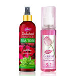 Buy Dabur Gulabri Rose Glow Face Cleanser + Rose Oil & Tea Tree Face Toner Mist with Salicylic Acid For Acne Prone Skin (100 ml + 100 ml) - Purplle