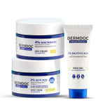 Buy DERMDOC by Purplle 2% Salicylic Acid Anti Acne Face Gel (70 gm) | 2% Kojic Acid Night Cream with Niacinamide & Alpha Arbutin for Skin Brightening (50 gm) | 10% Niacinamide Face Serum (30 ml) - Purplle
