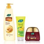 Buy Joy Daily Defense Combo : Skin Fruits Lemon Face Wash (100 ml) + Retinol & Avocado Moisturiser (50 ml) + Honey & Almonds body lotion(500ml) - Purplle