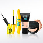 Buy Maybelline Newyork Bold & Beautiful Combo 2 |Fit Me Compact 115(6 gm) | Fit Me Liquid Foundation Tube 115 (18 ml) | Colossal Waterproof Mascara Black (10 gm) | Colossal Bold Eyeliner Black, 3g - Purplle