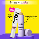 Buy NY Bae Conceal & Glow Duo | Pink Topaz Strobe Cream (12 gm) | Purplle Foundation Concealer Stick - Nude Chase 1 | Korean Glow | Even Skin Tone | Makeup Kit - Purplle
