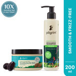 Buy Pilgrim Patua Healthy Hair Duo with Smoothening Shampoo & Hair Mask | Frizz-Free Hair | Sulfate-Free | Paraben-Free | 200 ml Each (Total 400 ml) | Deep Repair | Smooth & Shiny Hair Combo of 2, Haircare Kit - Purplle