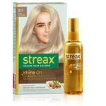 Buy Streax Hair Colour Rich Platinum + Streax Walnut Serum (120ml + 45 ml) - Purplle