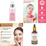 Buy Combo of 2- Rose Water Spray Bottle 200ml & Glow Face Serum 30ml - Purplle