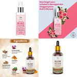 Buy Combo of 2- Rose Water Spray Bottle 200ml & Glow Face Serum 30ml - Purplle